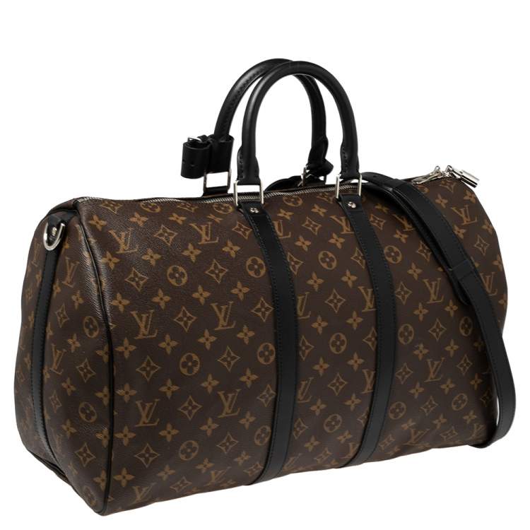 Pre Owned Louis Vuitton Monogram Canvas Keepall Bandouliere 45  Bag