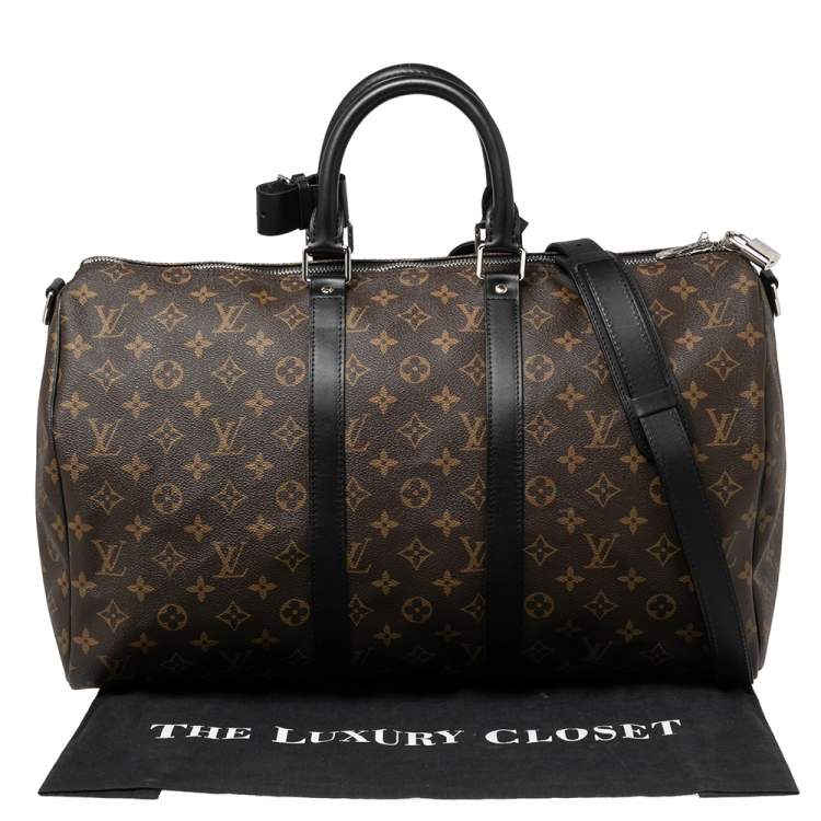 Pre Owned Louis Vuitton Monogram Canvas Keepall Bandouliere 45  Bag