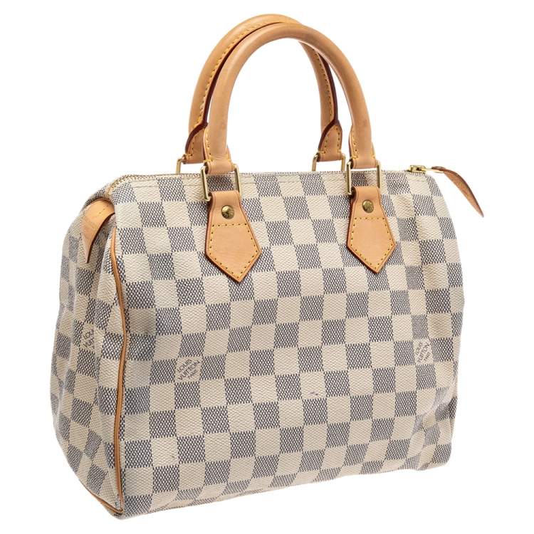 Pre Owned Louis Vuitton Damier Azur Canvas Speedy 25 Bag