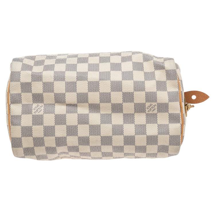 Pre Owned Louis Vuitton Damier Azur Canvas Speedy 25 Bag