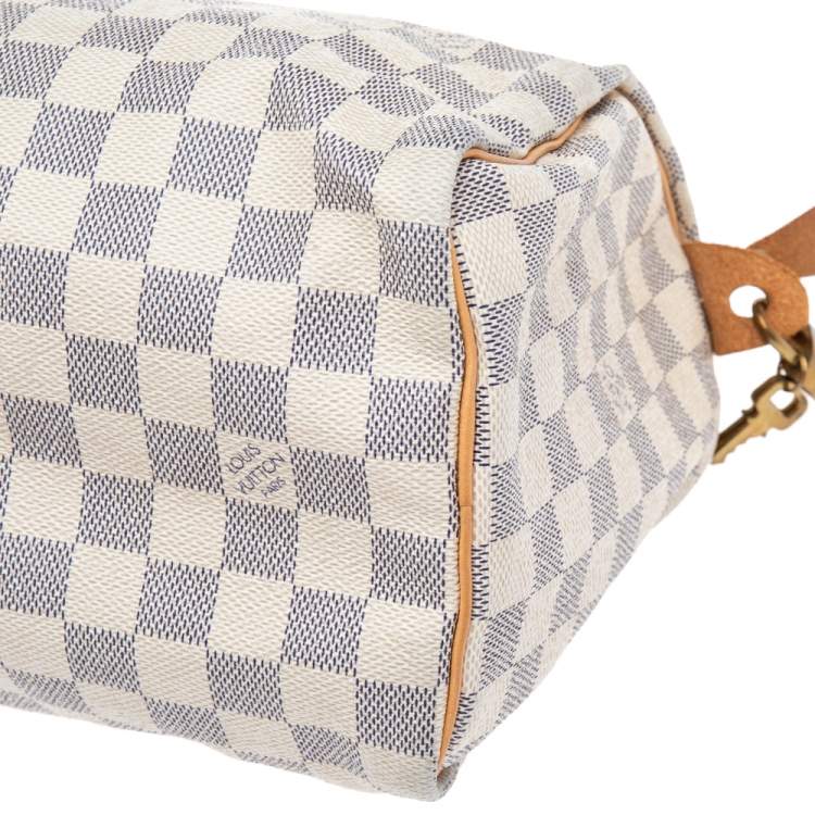 Pre Owned Louis Vuitton Damier Azur Canvas Speedy 25 Bag