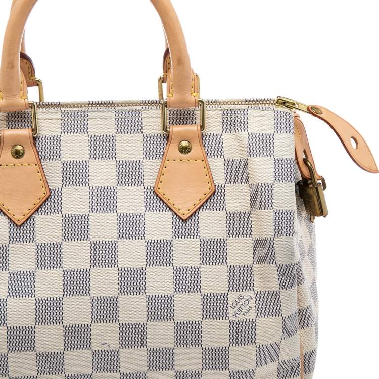 Pre Owned Louis Vuitton Damier Azur Canvas Speedy 25 Bag