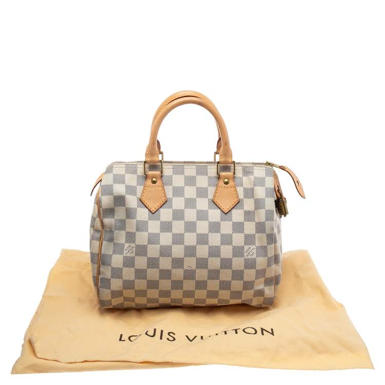 Pre Owned Louis Vuitton Damier Azur Canvas Speedy 25 Bag