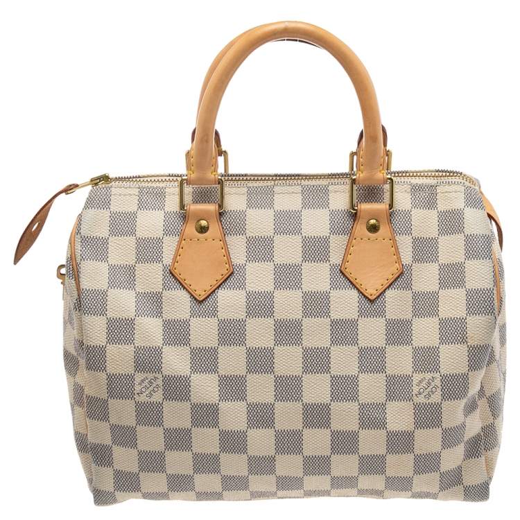 Pre Owned Louis Vuitton Damier Azur Canvas Speedy 25 Bag
