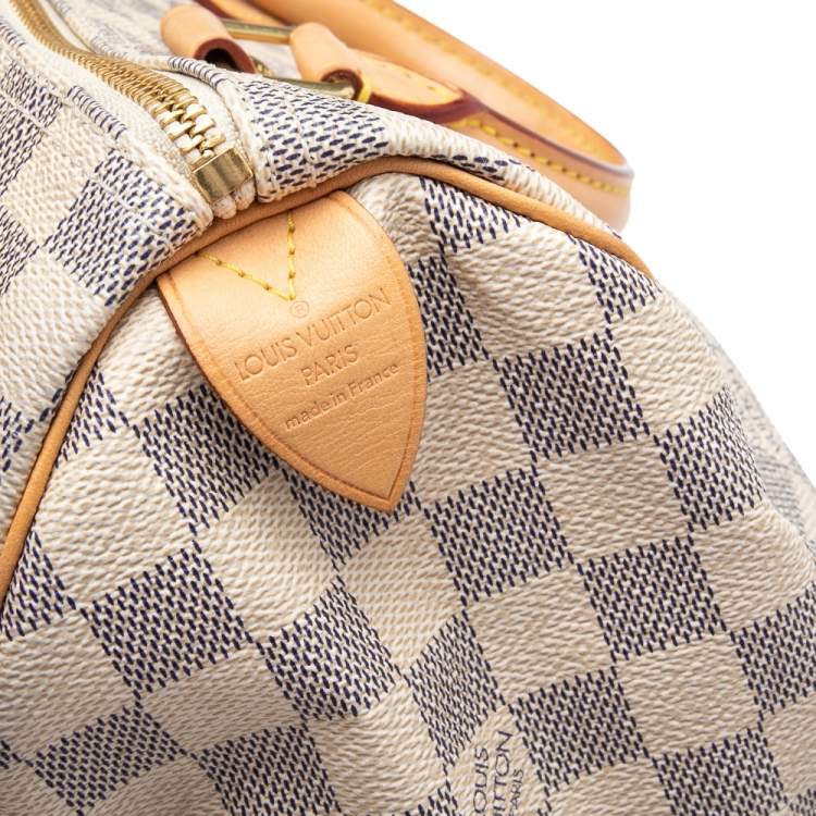 Pre Owned Louis Vuitton Damier Azur Canvas Speedy 25 Bag