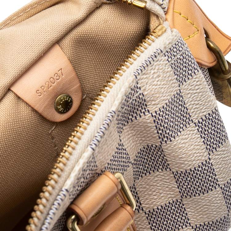 Pre Owned Louis Vuitton Damier Azur Canvas Speedy 25 Bag