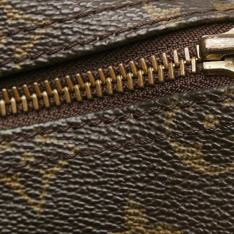 Pre Owned Louis Vuitton Brown Monogram Canvas Speedy 35 Top Handle Bag