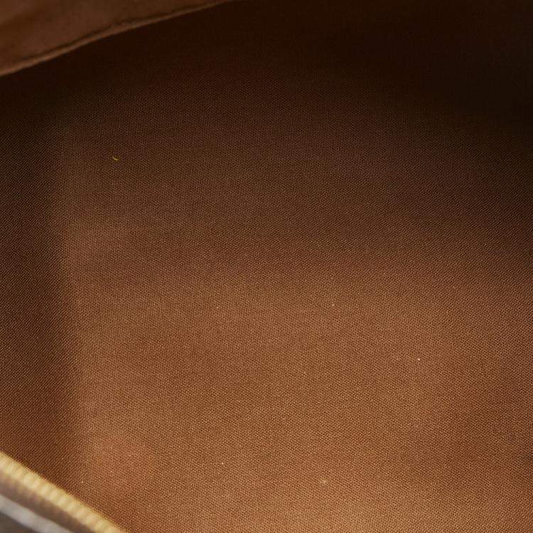 Pre Owned Louis Vuitton Brown Monogram Canvas Speedy 35 Top Handle Bag