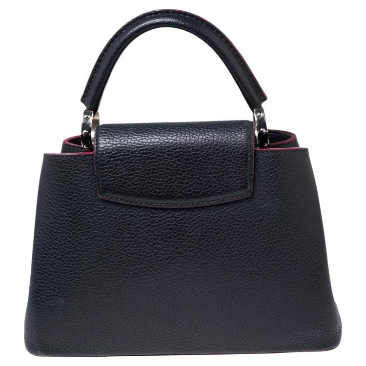 Pre Owned Louis Vuitton Blue Taurillon Leather Capucines BB Bag