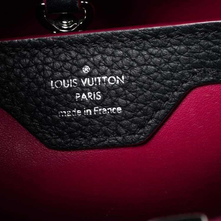 Pre Owned Louis Vuitton Blue Taurillon Leather Capucines BB Bag
