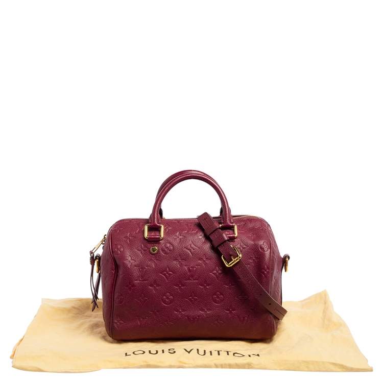 Pre Owned Louis Vuitton Aurore Monogram Empreinte Leather Speedy 25 Bag