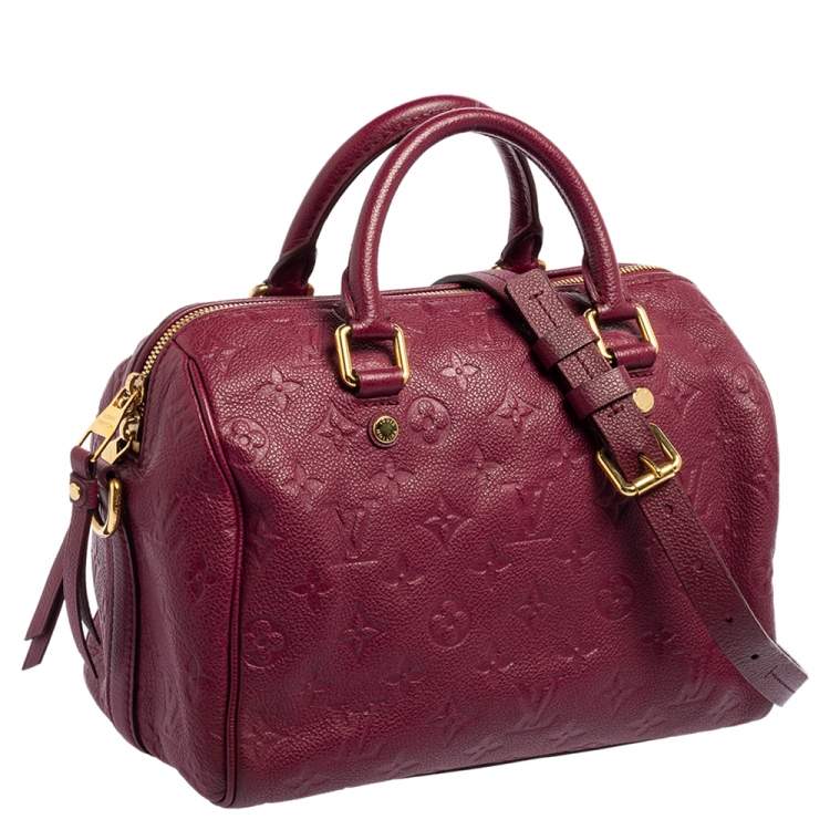 Pre Owned Louis Vuitton Aurore Monogram Empreinte Leather Speedy 25 Bag