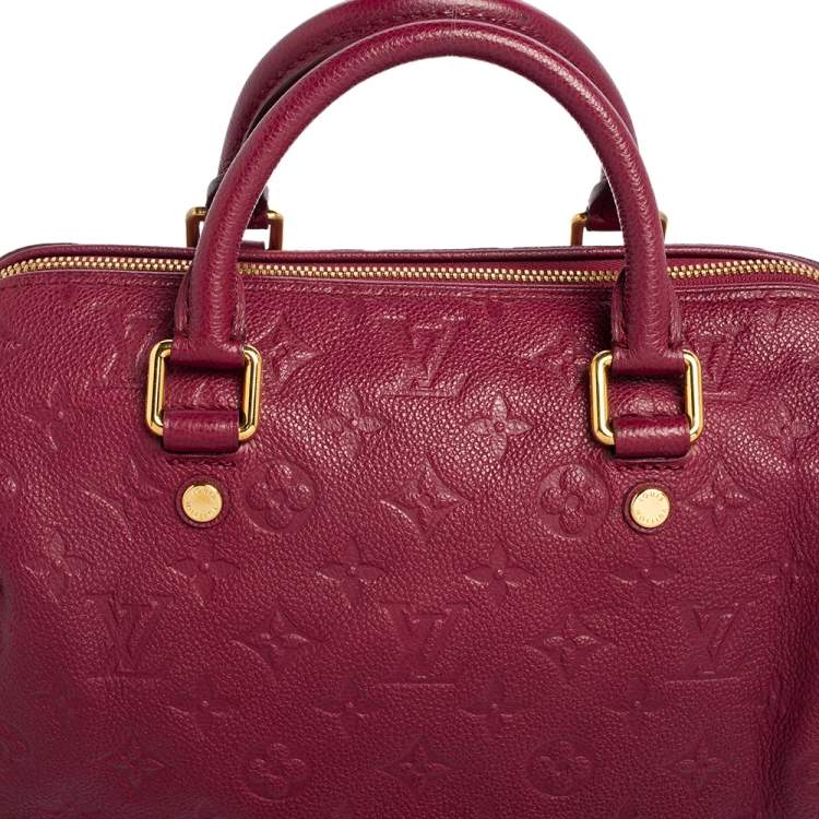 Pre Owned Louis Vuitton Aurore Monogram Empreinte Leather Speedy 25 Bag