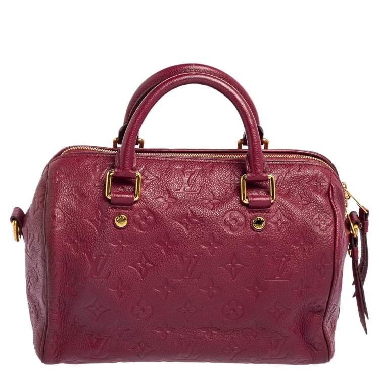 Pre Owned Louis Vuitton Aurore Monogram Empreinte Leather Speedy 25 Bag