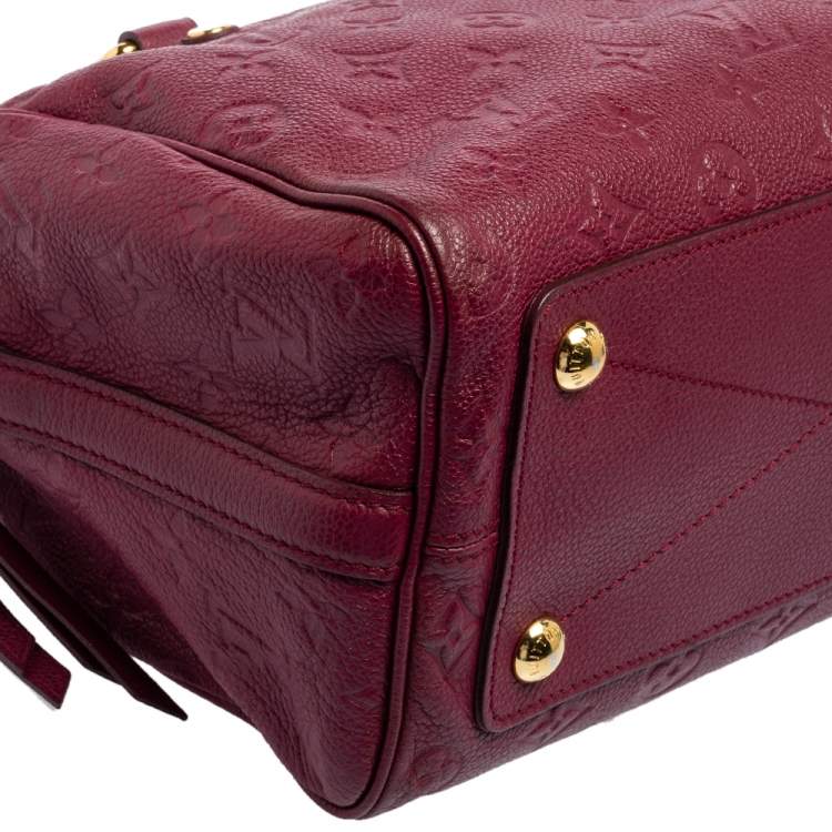 Pre Owned Louis Vuitton Aurore Monogram Empreinte Leather Speedy 25 Bag