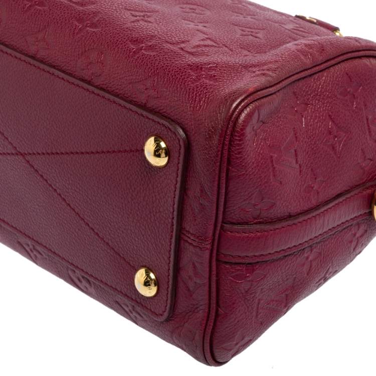 Pre Owned Louis Vuitton Aurore Monogram Empreinte Leather Speedy 25 Bag