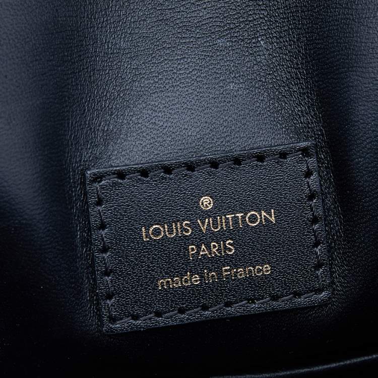Pre Owned Louis Vuitton Black Leather Sac Triangle PM Bag