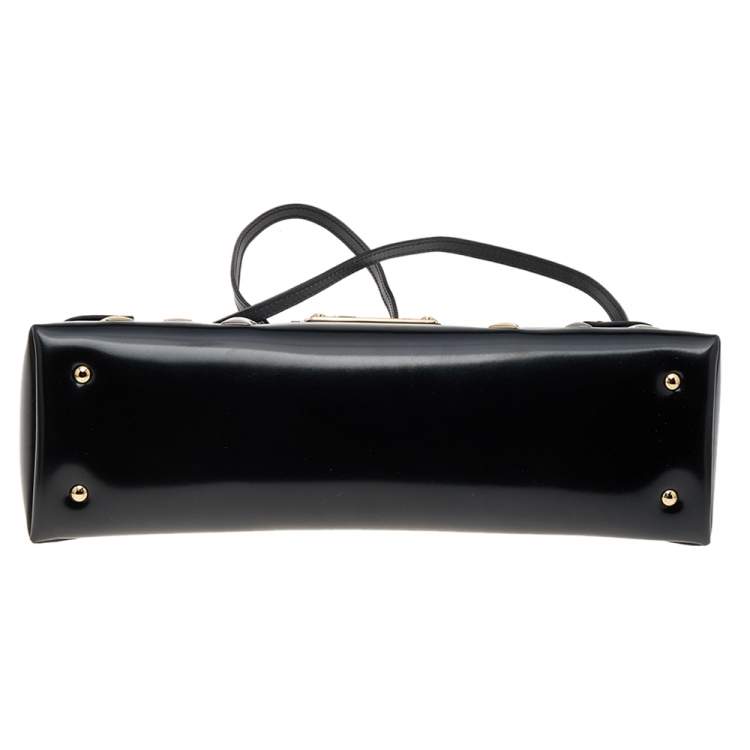 Pre Owned Louis Vuitton Black Leather Sac Triangle PM Bag