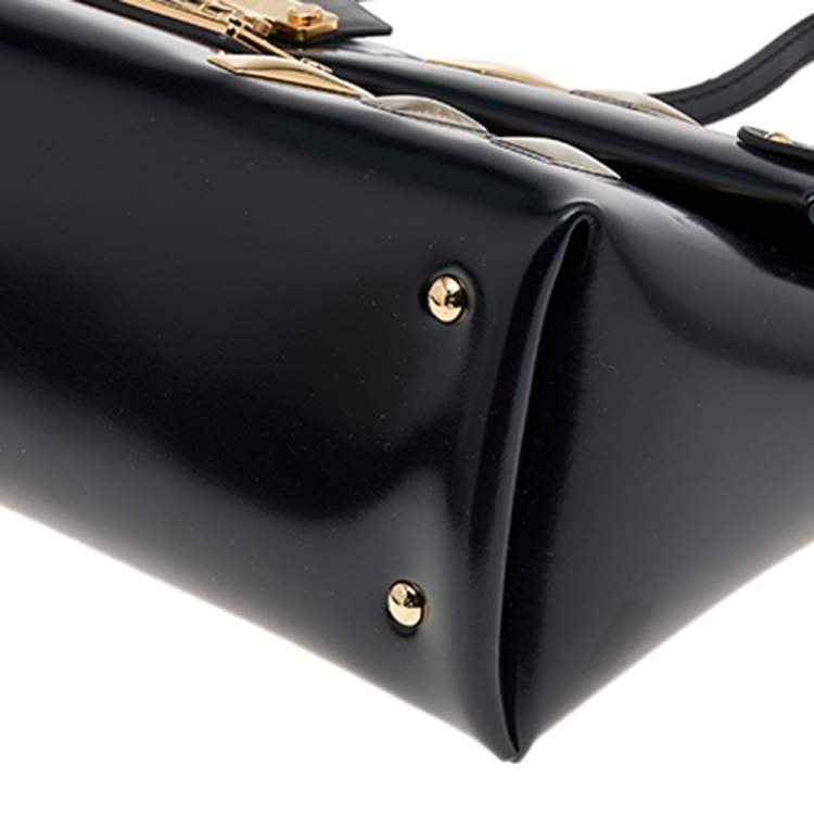 Pre Owned Louis Vuitton Black Leather Sac Triangle PM Bag