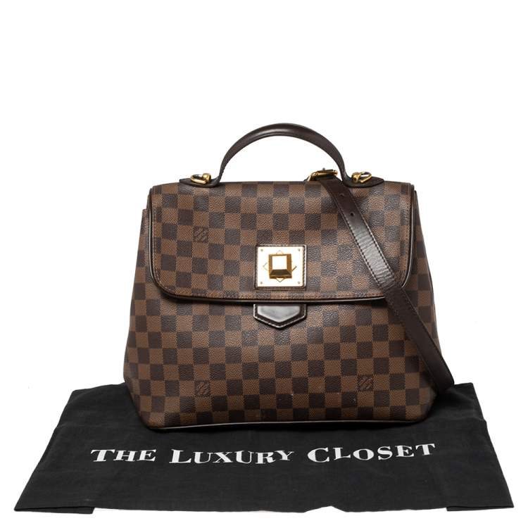 Pre Owned Louis Vuitton Damier Ebene Canvas Bergamo MM Bag