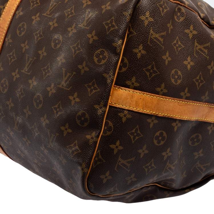 Pre Owned Louis Vuitton Brown Monogram Canvas Keepall Bandouliere 60 Duffel Bag