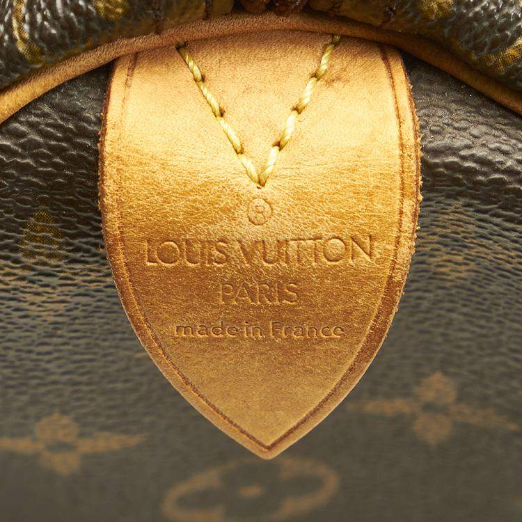 Pre Owned Louis Vuitton Brown Monogram Canvas Speedy 25 Top Handle Bag