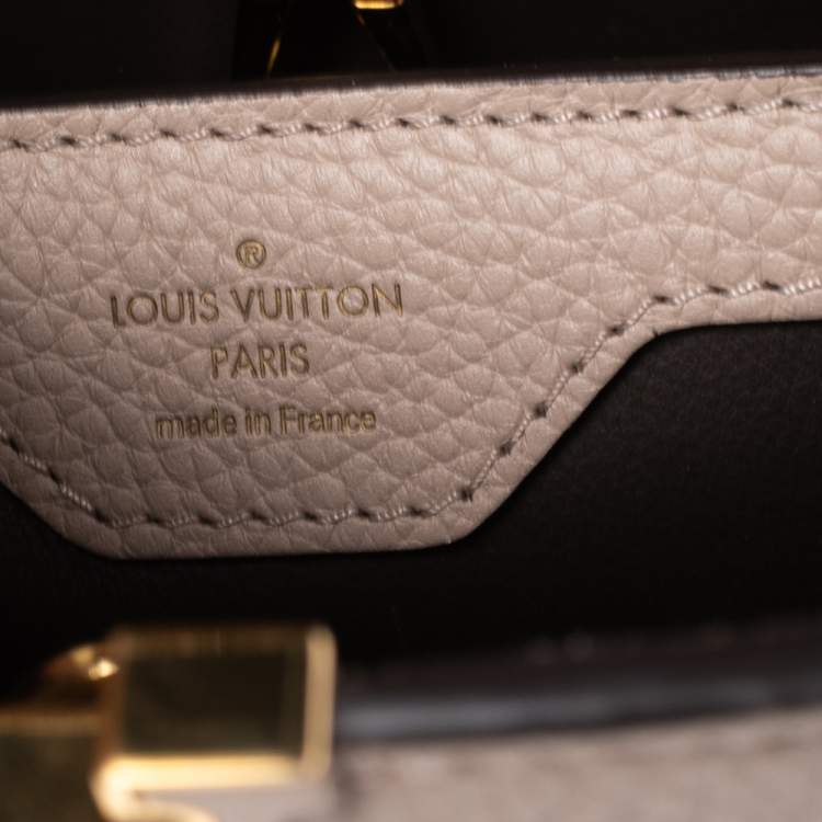Pre Owned Louis Vuitton Galet Taurillon Leather And Python Capucines BB Bag
