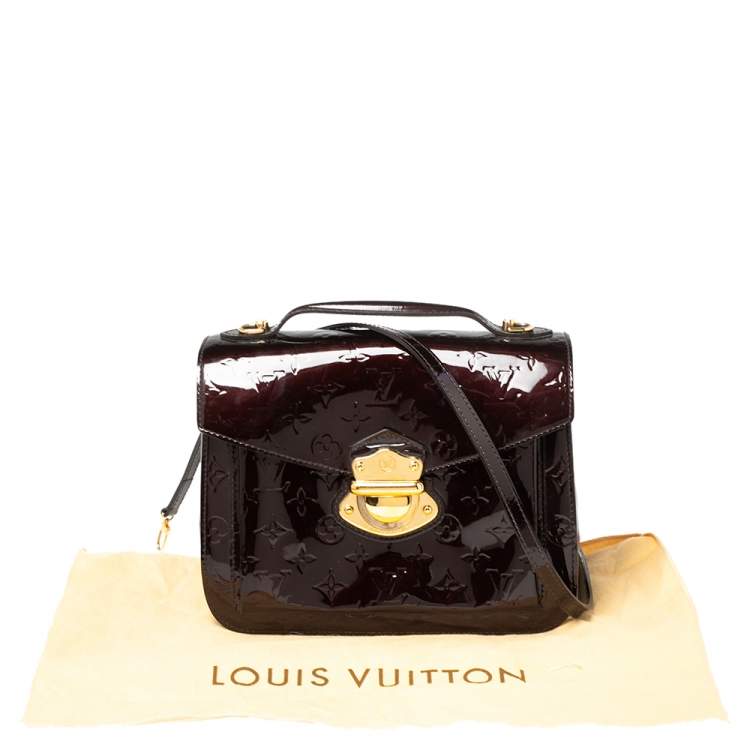 Pre Owned Louis Vuitton Amarante Monogram Vernis Mirada Bag 