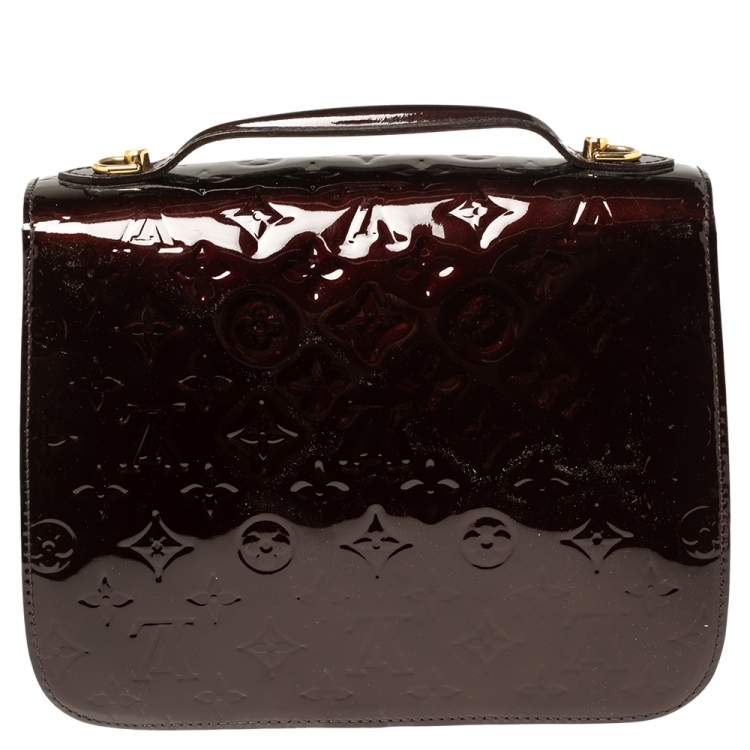 Pre Owned Louis Vuitton Amarante Monogram Vernis Mirada Bag 
