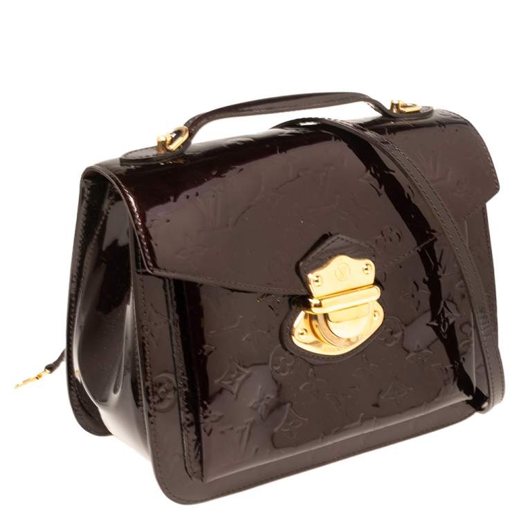 Pre Owned Louis Vuitton Amarante Monogram Vernis Mirada Bag 