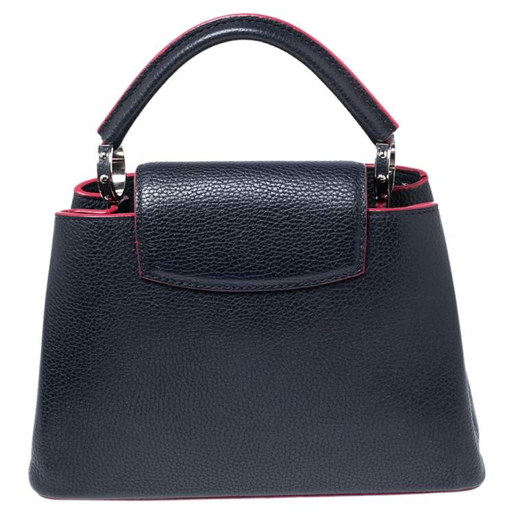 Pre Owned Louis Vuitton Blue Taurillon Leather Capucines BB Bag