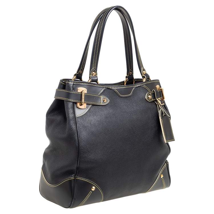 Pre Owned Louis Vuitton Black Suhali Leather Le Majestueux Tote