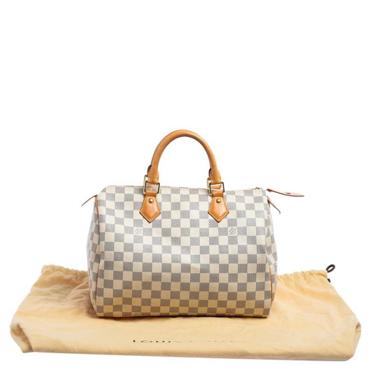 Pre Owned Louis Vuitton Damier Azur Canvas Speedy 30 Bag