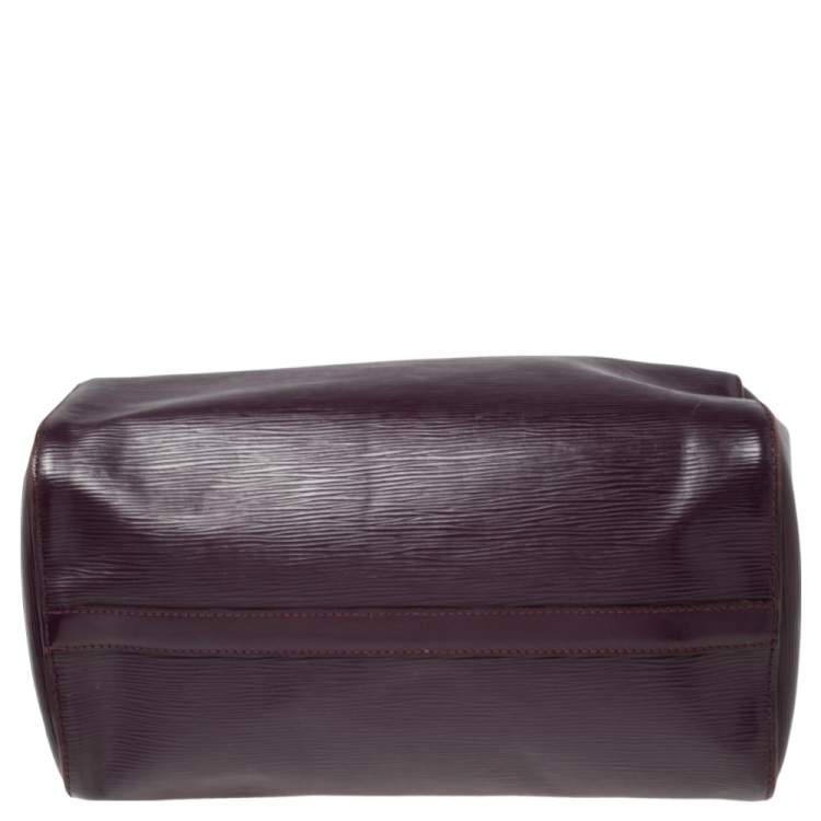 Pre Owned Louis Vuitton Purple Epi Leather Speedy 30 Bag