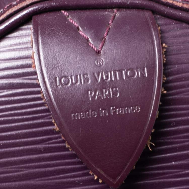 Pre Owned Louis Vuitton Purple Epi Leather Speedy 30 Bag