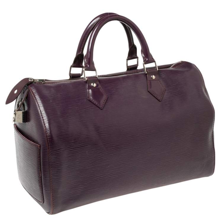 Pre Owned Louis Vuitton Purple Epi Leather Speedy 30 Bag