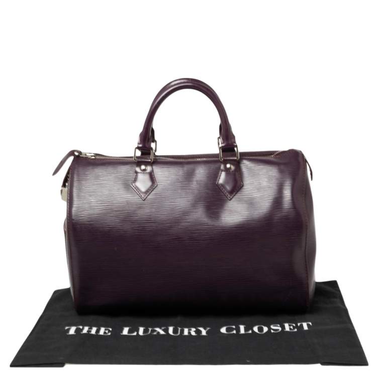 Pre Owned Louis Vuitton Purple Epi Leather Speedy 30 Bag