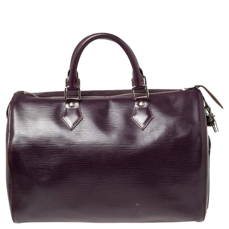 Pre Owned Louis Vuitton Purple Epi Leather Speedy 30 Bag