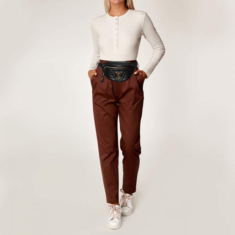 Pre Owned Louis Vuitton Black Leather New Wave Bumbag