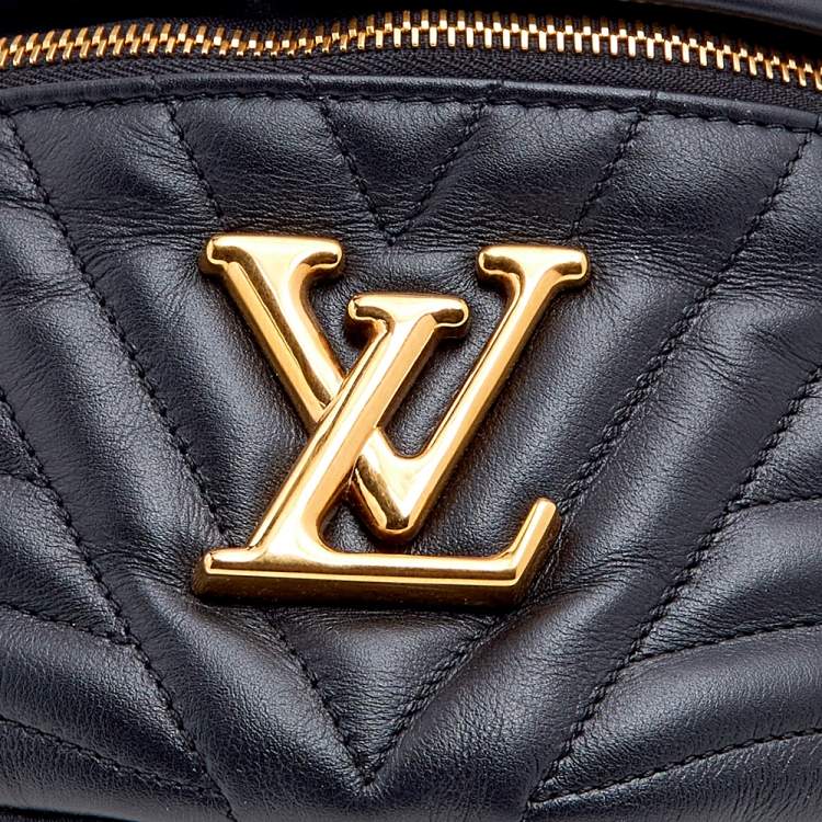 Pre Owned Louis Vuitton Black Leather New Wave Bumbag