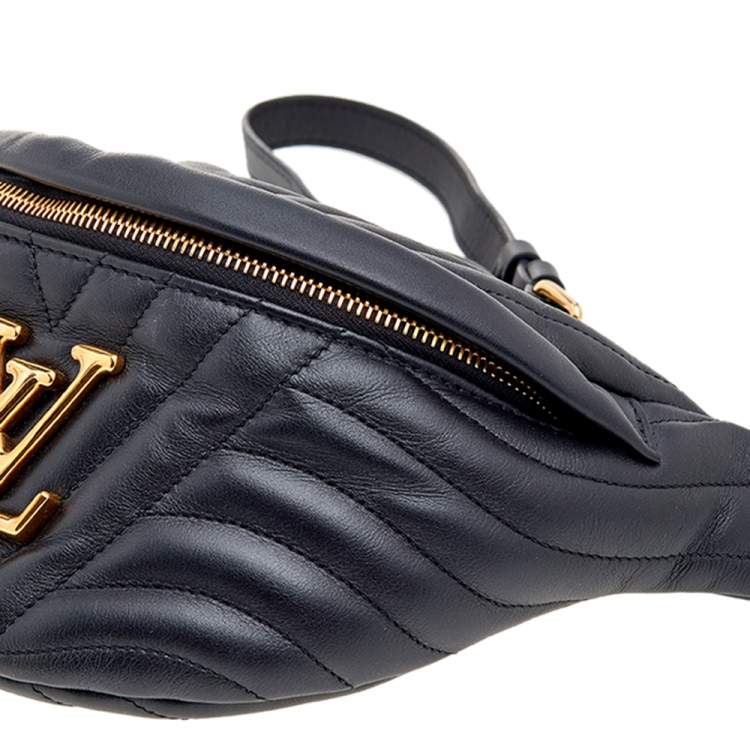Pre Owned Louis Vuitton Black Leather New Wave Bumbag