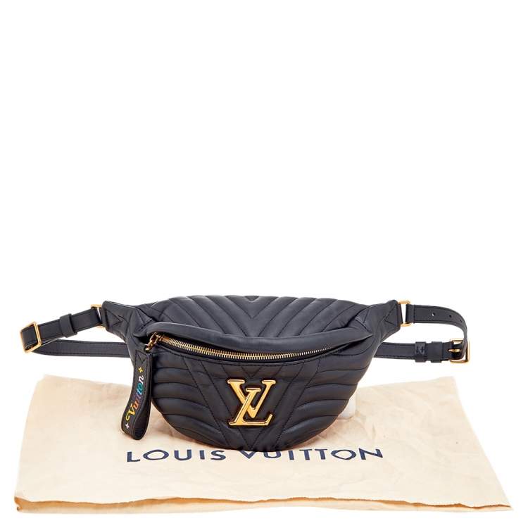Pre Owned Louis Vuitton Black Leather New Wave Bumbag