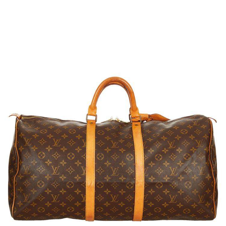Pre Owned Louis Vuitton Monogram Canvas Keepall 55 Bag