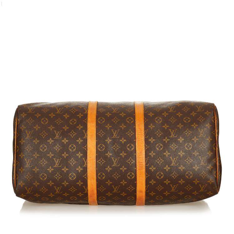 Pre Owned Louis Vuitton Monogram Canvas Keepall 55 Bag