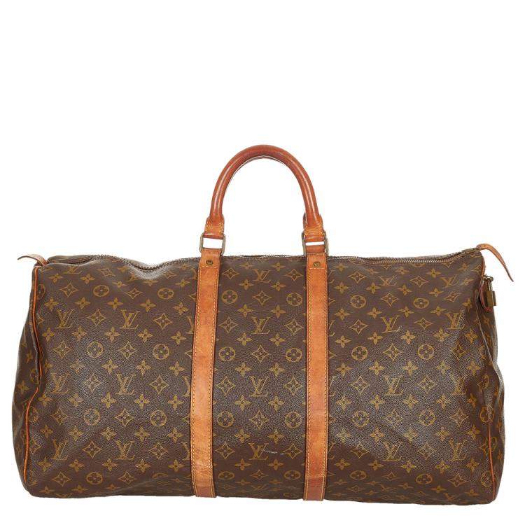 Pre Owned Louis Vuitton Monogram Canvas Keepall 55 Bag