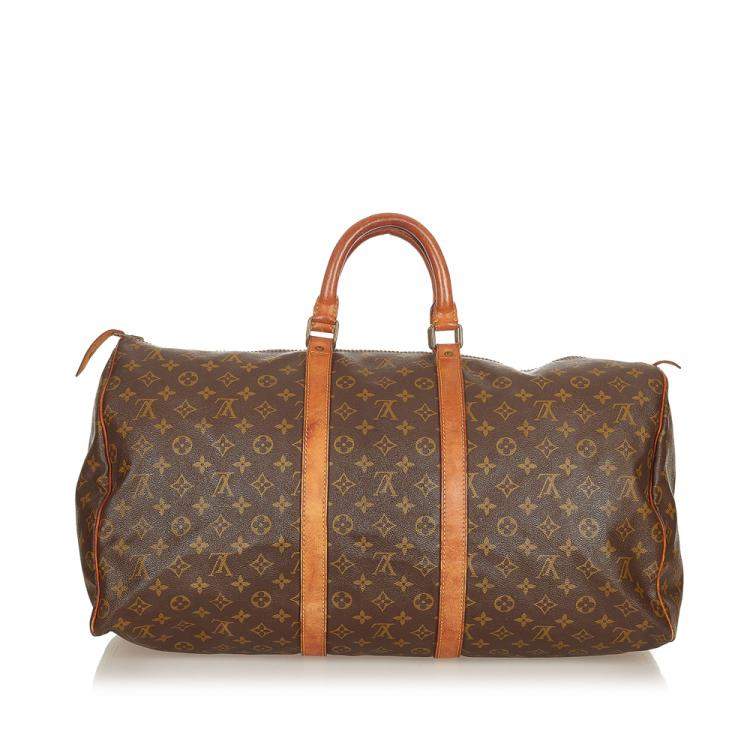 Pre Owned Louis Vuitton Monogram Canvas Keepall 55 Bag