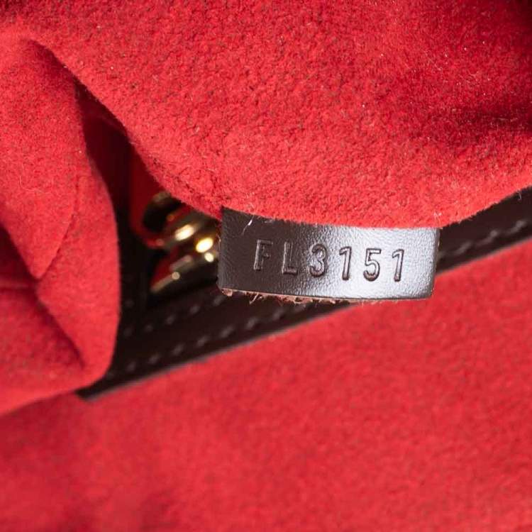 Pre Owned Louis Vuitton Damier Ebene Canvas Bergamo MM Bag