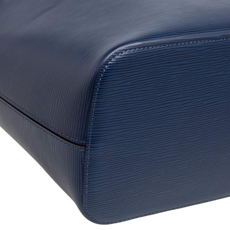 Pre Owned Louis Vuitton Indigo Coquelicot Epi Leather Neverfull MM Bag