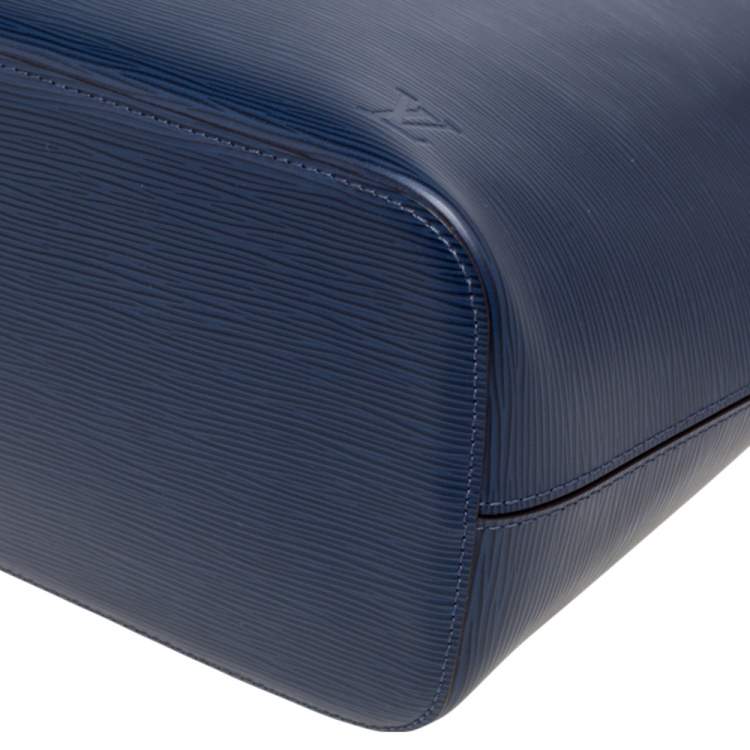 Pre Owned Louis Vuitton Indigo Coquelicot Epi Leather Neverfull MM Bag