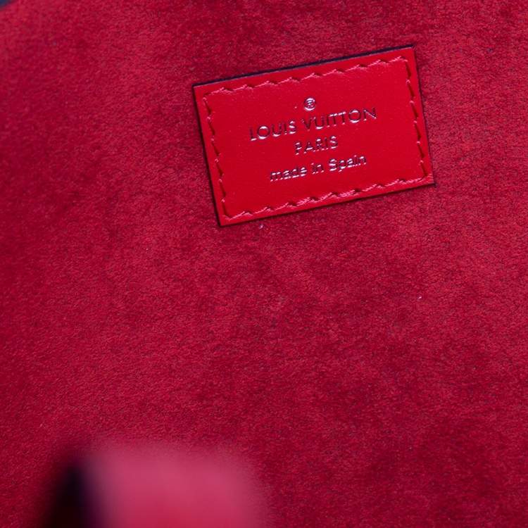 Pre Owned Louis Vuitton Indigo Coquelicot Epi Leather Neverfull MM Bag